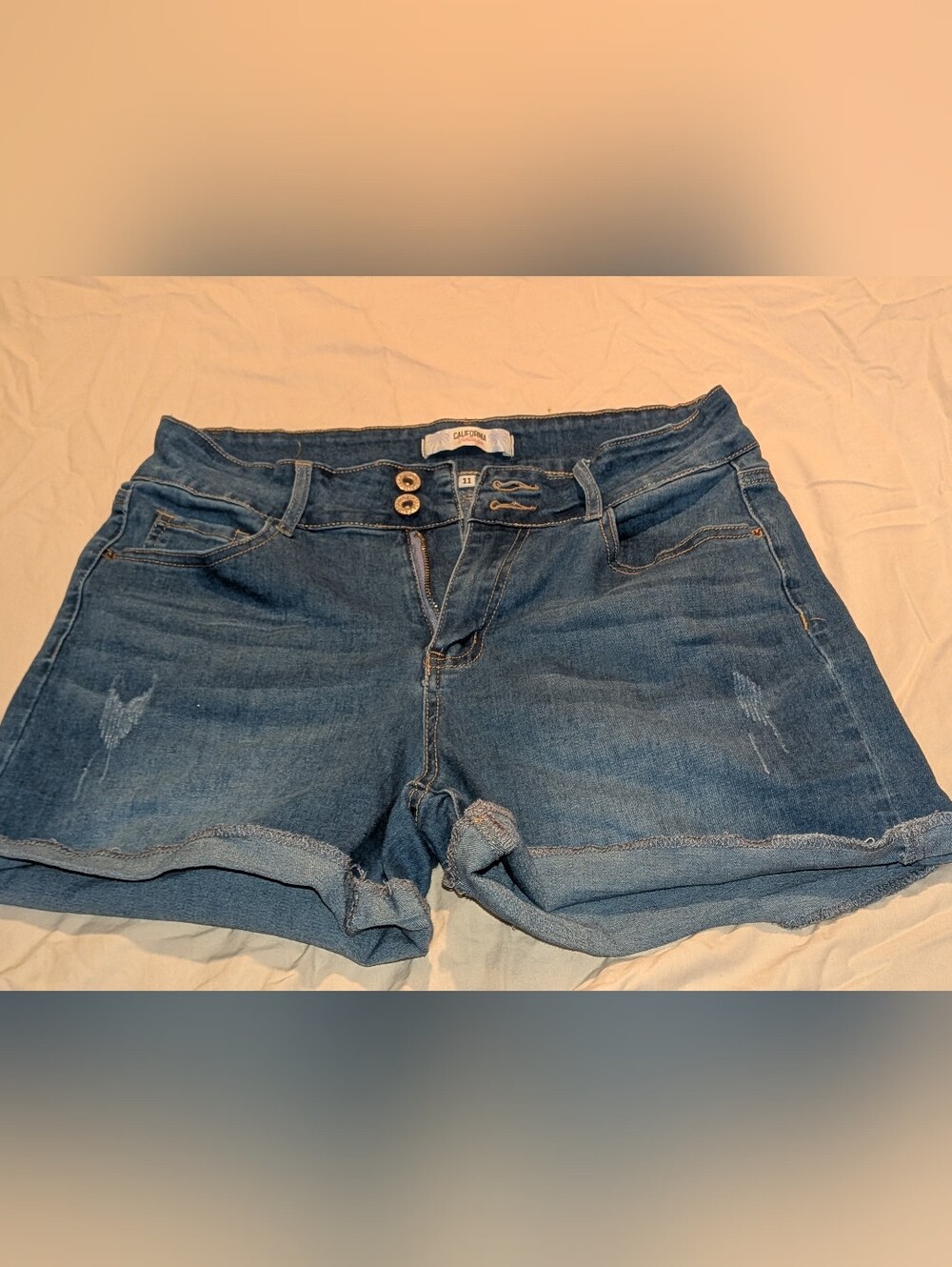Classic Blue Denim Jean Shorts